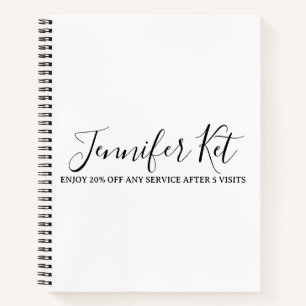 Cuaderno sitio web de oferta de descuento de negocio de sal