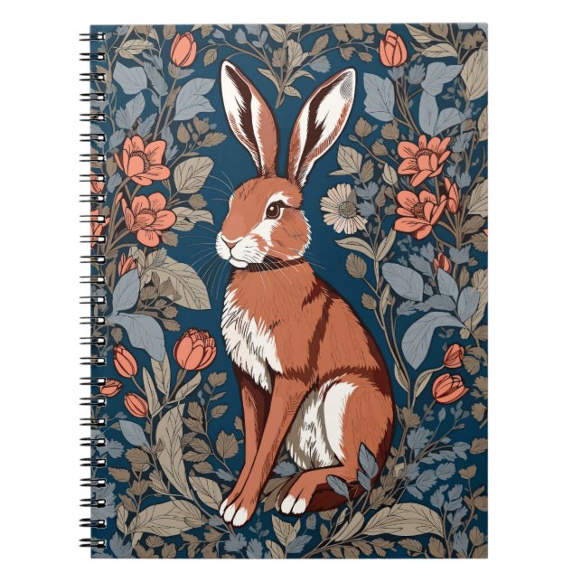 Cuaderno Sitting Hare William Morris Inspiren Floral (Frente)