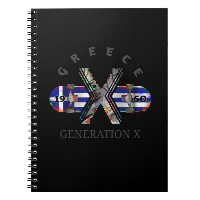 Cuaderno Skateboard Generation X Greece de los años 1960 (Frente)