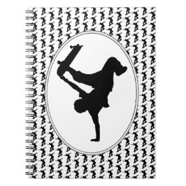 Cuaderno Skateboarder Skateboarding Skateboard Silhouette