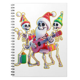 Cuaderno **Skeleton 3D Christm Santa Party – Funnyas Skelet