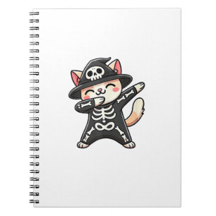 Cuaderno Skeleton Cat Halloween Niños gatos adorables