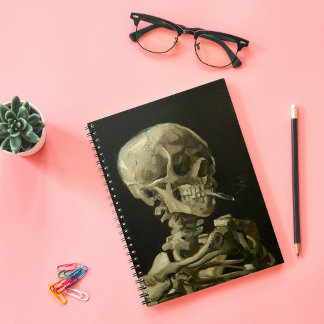 Cuaderno Skeleton con cigarrillo en llamas | Vincent van Go