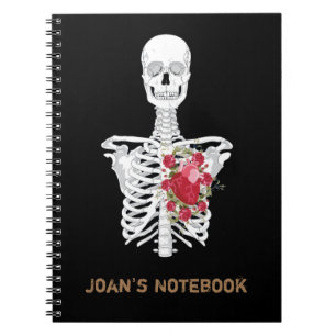 Cuaderno Skeleton Corazón de flores
