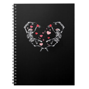 Cuaderno Skeleton Dancing Heart El día de San Valentín Gift