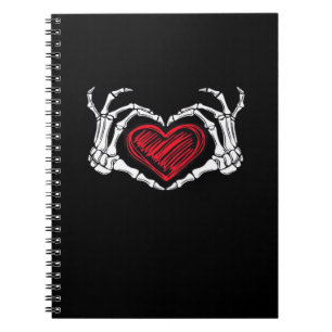 Cuaderno Skeleton de las manos del corazón