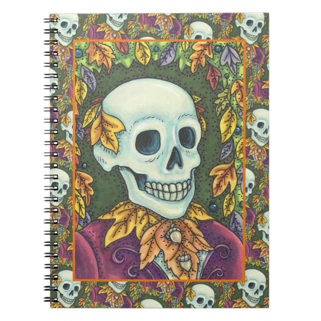 CUADERNO SKELETON, GÓTICO GENTLEMAN SKULL, SOCIEDAD DE HOJA (Frente)
