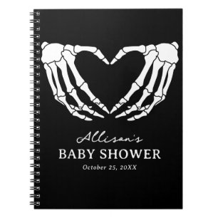 Cuaderno Skeleton Halloween Baby Shower Guest Book