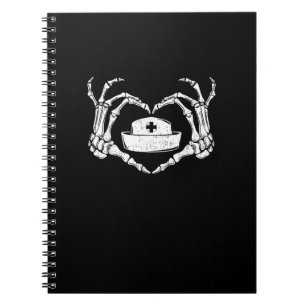 Cuaderno Skeleton Hand Heart Lazy Halloween Disstume Funny