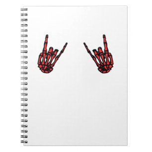 Cuaderno Skeleton Hand Heart Roll & Red Classic
