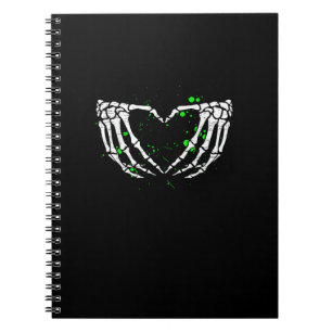 Cuaderno Skeleton Hand Heart Rótulo disstume Halloween