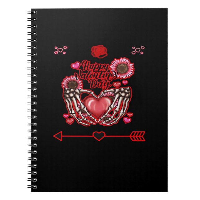 Cuaderno Skeleton Hands Día de San Valentín Classic (Frente)