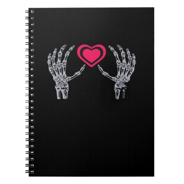 Cuaderno Skeleton Hands Heart Cute (Frente)