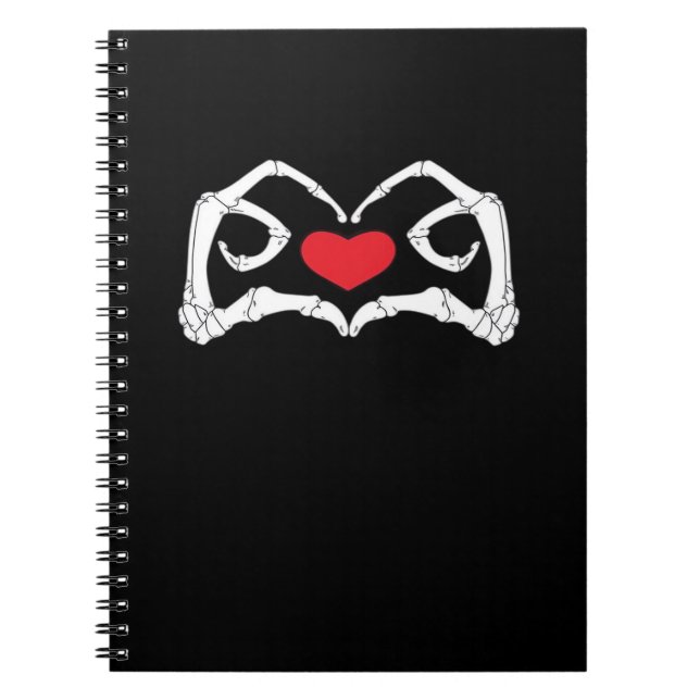 Cuaderno Skeleton Heart And Hands Funny (Frente)