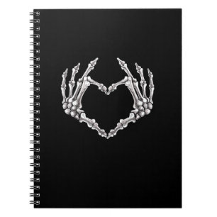 Cuaderno Skeleton Heart And Hands Gothic Halloween