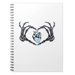 Cuaderno Skeleton Heart Hands Classic Design para Halloween