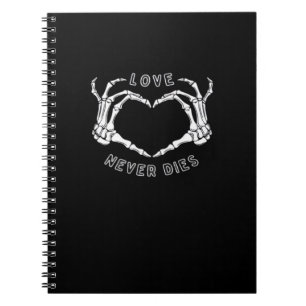 Cuaderno Skeleton Heart Hands Funny y Classic