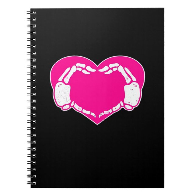 Cuaderno Skeleton Heart Hands Gothic Valentine Classic (Frente)
