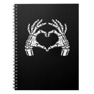 Cuaderno Skeleton Heart Hands Rótulo Halloween Disstume vir