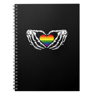 Cuaderno Skeleton Lgbt Orgullo Gótico Halloween Clásico