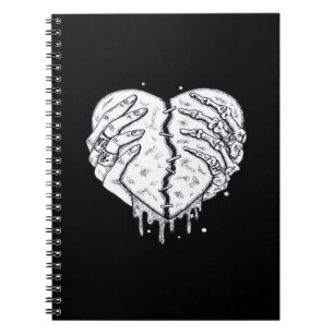 Cuaderno Skeleton Manos Corazón- Gótico Corazón Clásico