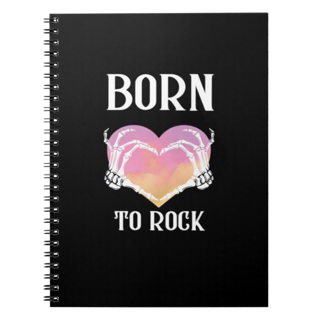 Cuaderno Skeleton Manos Corazón Gráfico Para Clásico (Frente)