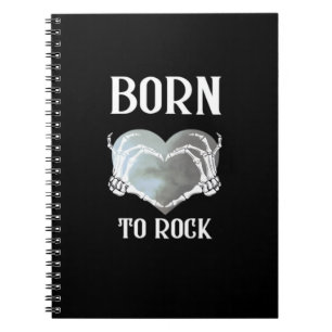 Cuaderno Skeleton Manos Gris Corazón Gráfico Para Clásico