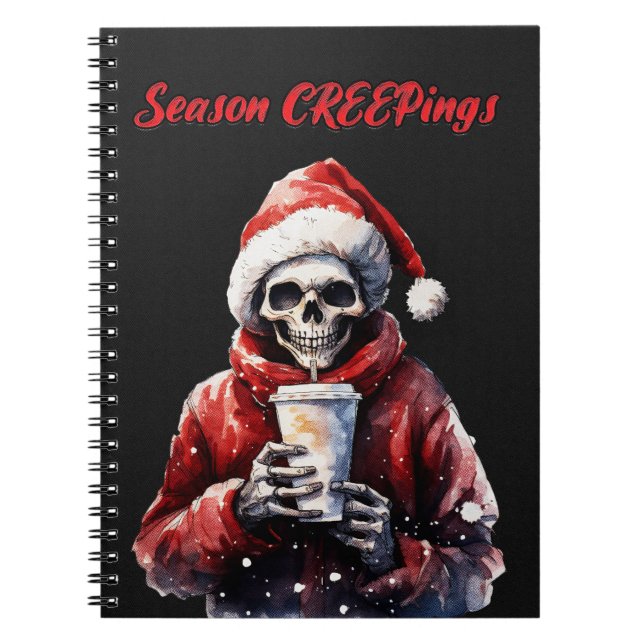 Cuaderno Skeleton Navidades de la temporada de Creeping (Frente)