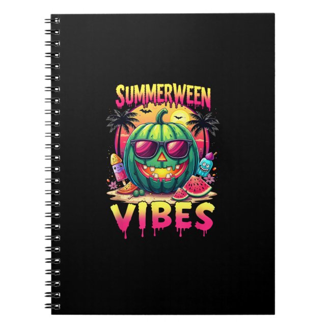 Cuaderno Skeleton Summer Summerween Vibes Watermelon Jack-O (Frente)