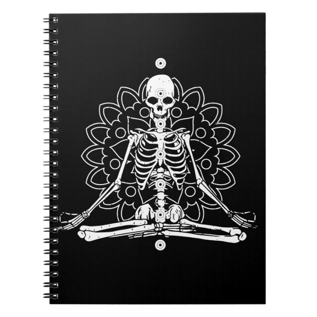 Cuaderno Skeleton Yoga Meditating Halloween Gift for Yoga (Frente)