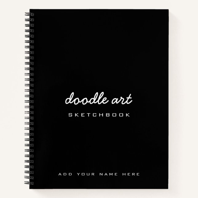Cuaderno Sketch doodle art name sketchbook (Anverso)