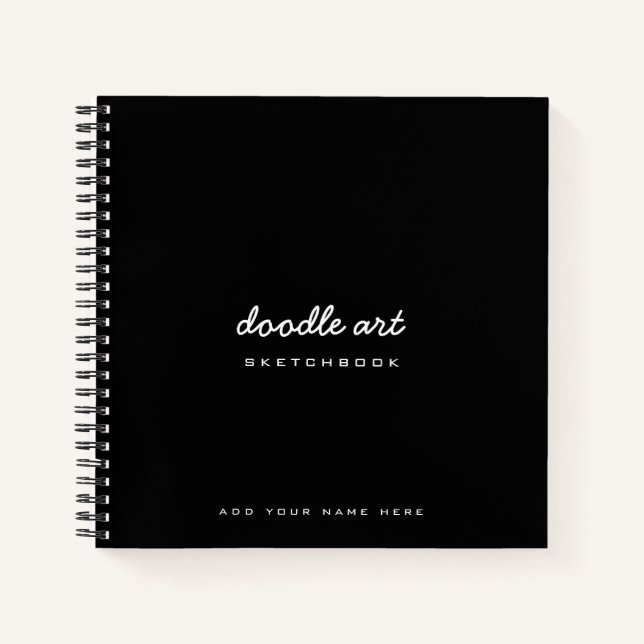 Cuaderno Sketch doodle art sketchbook blanco negro (Anverso)