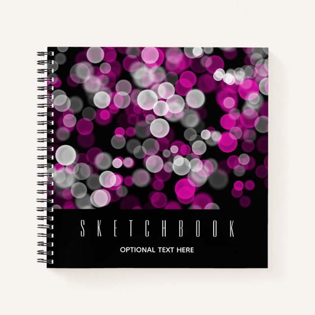 Cuaderno Sketch Pink Bubble BokeEffect Dot Sketchbook (Anverso)