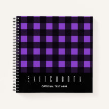 Sketch Purple Black Plaid Gingham Check Pattern