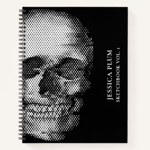 Cuaderno Sketchbook Black White Skull para artistas