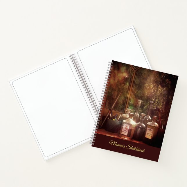 Cuaderno Sketchbook con tu nombre o cualquier otro texto (Interior)