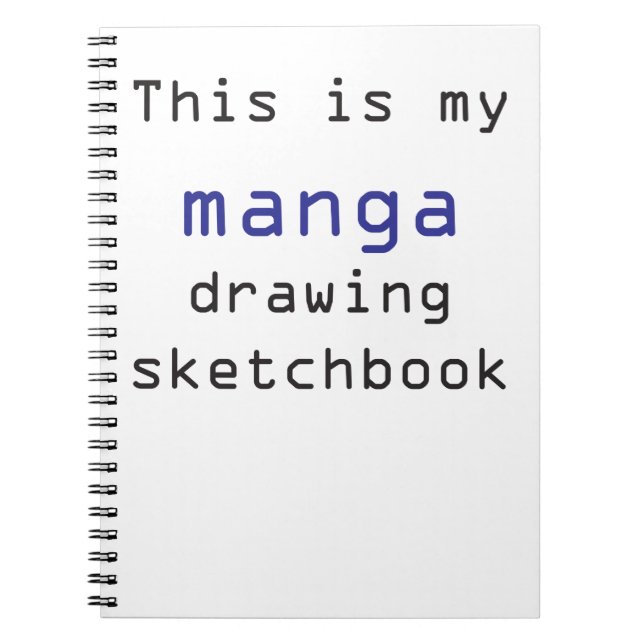 Cuaderno Sketchbook del dibujo de Manga (Frente)