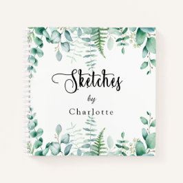 Cuaderno Sketchbook eucalyptus greenerenery helechos de bos