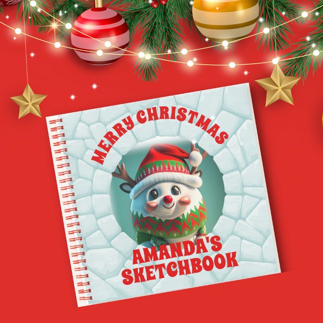 Cuaderno Sketchbook Personalizado para niños de Navidades d (Subido por el creador)