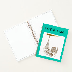 Cuaderno Sketchbook personalizado, Paris Neon 