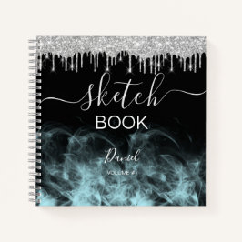 Cuaderno Sketchbook personalizado Su nombre guión elegante 