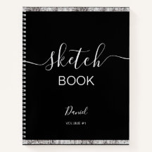 Sketchbook personalizado Su nombre Guión elegante