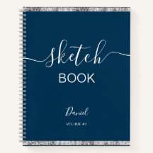 Sketchbook personalizado Su nombre Guión elegante