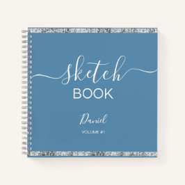 Cuaderno Sketchbook personalizado Su nombre guión elegante