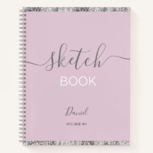 Sketchbook personalizado Su nombre Guión elegante