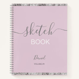Cuaderno Sketchbook personalizado Su nombre Guión elegante