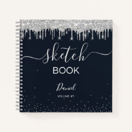 Cuaderno Sketchbook personalizado Su nombre guión elegante