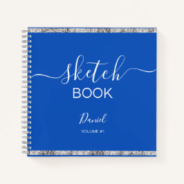 Cuaderno Sketchbook personalizado Su nombre guión elegante