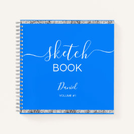 Cuaderno Sketchbook personalizado Su nombre guión elegante