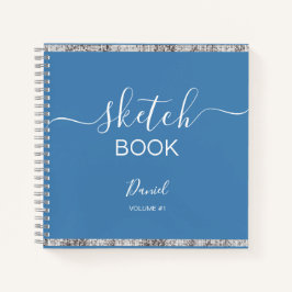 Cuaderno Sketchbook personalizado Su nombre guión elegante